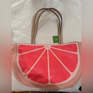Kate Spade grapefruit /melon purse tote bag NWT